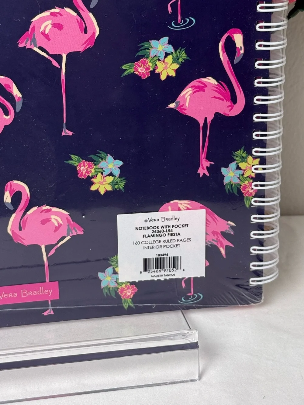 NWT Vera Bradley Flamingo Fiesta Large Notebook New Flamingo Notebook